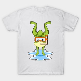Frog at Diving with Snorkel T-Shirt